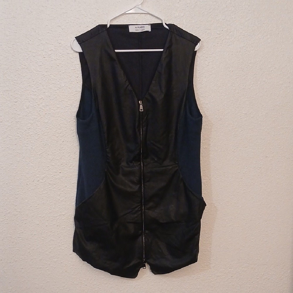 A.L.C. Black and Navy Sleeveless Vest